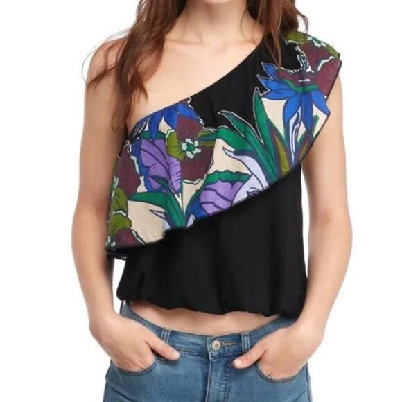 Free People Annka Bubble One Shoulder Top Size Small NEW - Picture 2 of 7